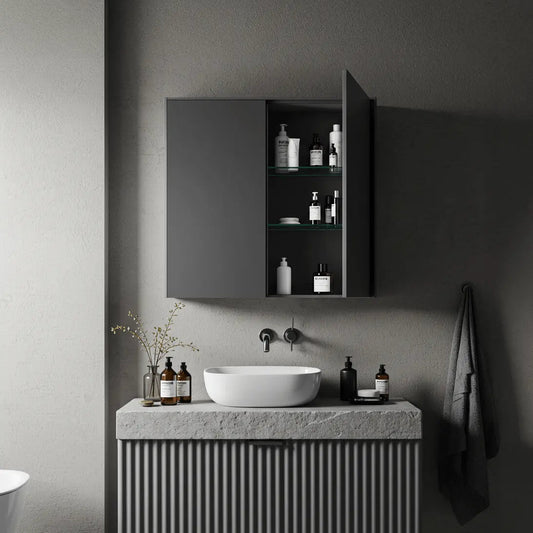 Double Door Cabinets | Matt Black Finish