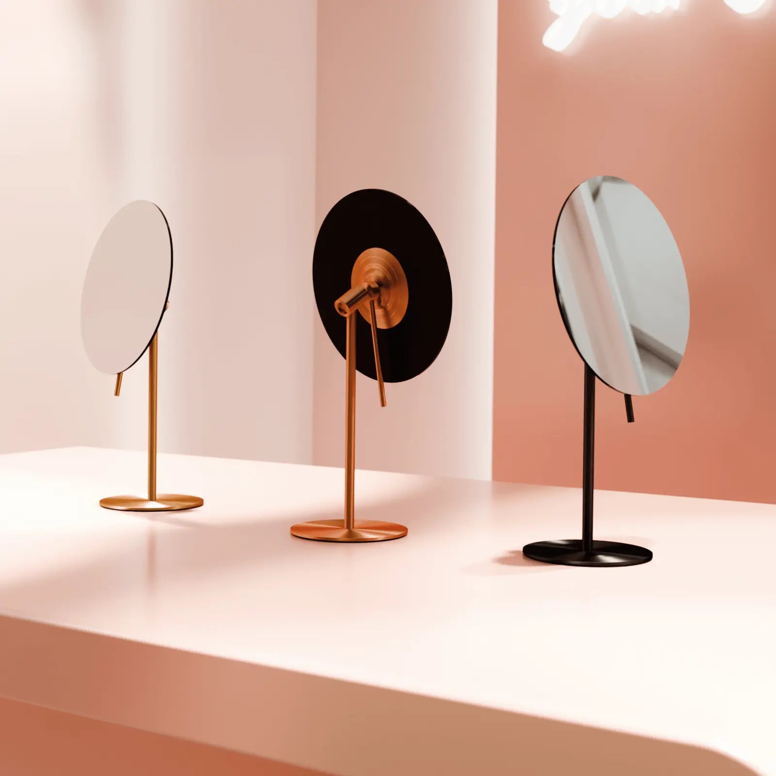 Table Top Mirror | Stainless Steel Design | 3mm Ultra Clear Mirror | Adjustable Viewing Angle