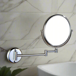 Round Shaving Mirror | 3X Magnification | Chrome Finish
