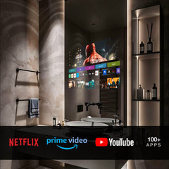 Smart WebOS & Android-Powered Mirror | Bluetooth & WiFi | Voice Control | Luxury Bathroom & Vanity Mirror