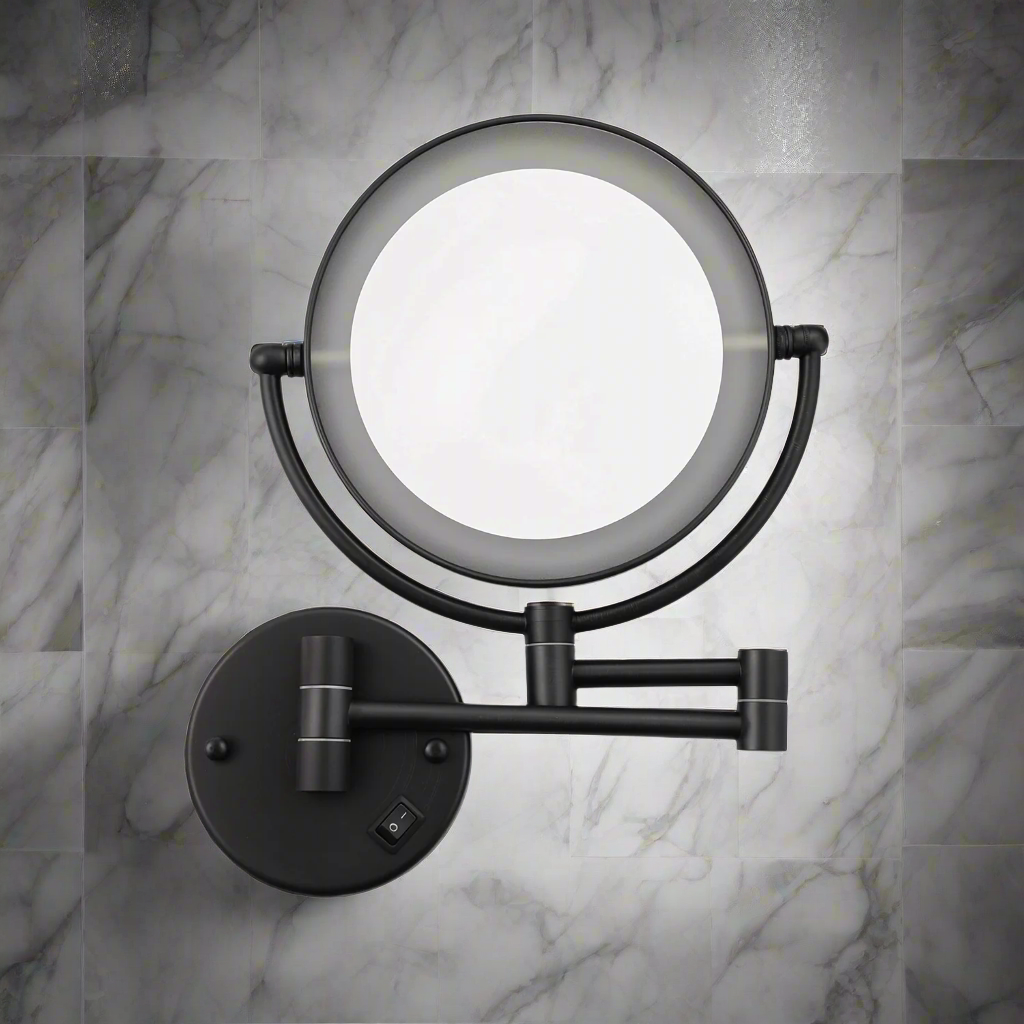 Round Coloured LED Shaving Mirror | 3X Magnification