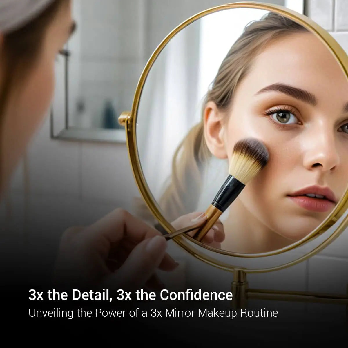 Round Shaving Mirror | 3X Magnification | Shatterproof Glass | Adjustable arm