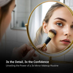 Round Shaving Mirror | 3X Magnification | Shatterproof Glass | Adjustable arm