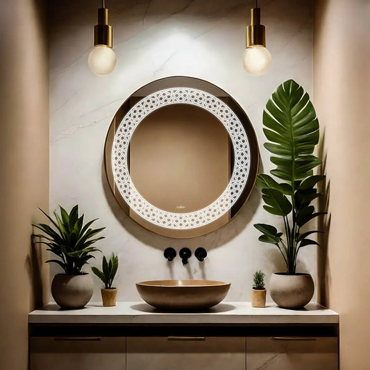 Badge LED Glass Mirror