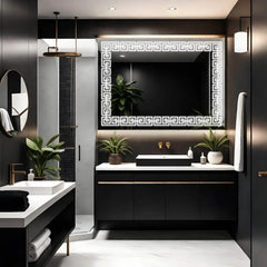 Greek Key LED Light Mirror