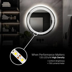 Mystical Round Wall Mirror With Lights | 5-Year Warranty, Premium Quality, Customizable LED Lighting