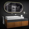 Pill Shaped Metal Mirror | Bright LED Lights |Corrosion Free | Premium Quality | Glazonoid