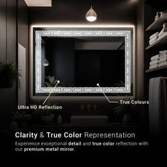 Greek Key LED Light Mirror