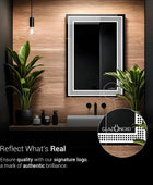 Bestrew Border Design Mirror With Lights | 5-Year Warranty, Premium Quality, Customizable LED Lighting | Glazonoid