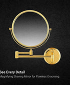 Round Shaving Mirror | 3X Magnification | Shatterproof Glass | Adjustable arm