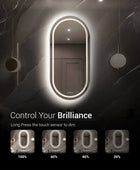 Capsule Shaped LED Mirror with Backlit | 5-Year Warranty, Premium Quality, Customizable LED Lighting