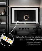 Horizontal Bright LED Lights Mirror | 5-Year Warranty, Premium Quality | Customizable LED Lighting