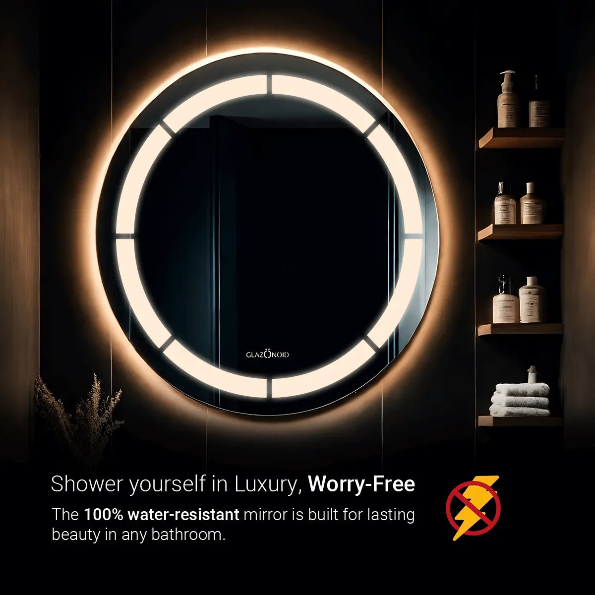 Classic Round LED Mirror | 5-Year Warranty, Premium Quality, Customizable LED Lighting