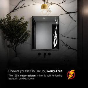 Plant Design LED Bathroom Mirror | Botanical Backlit