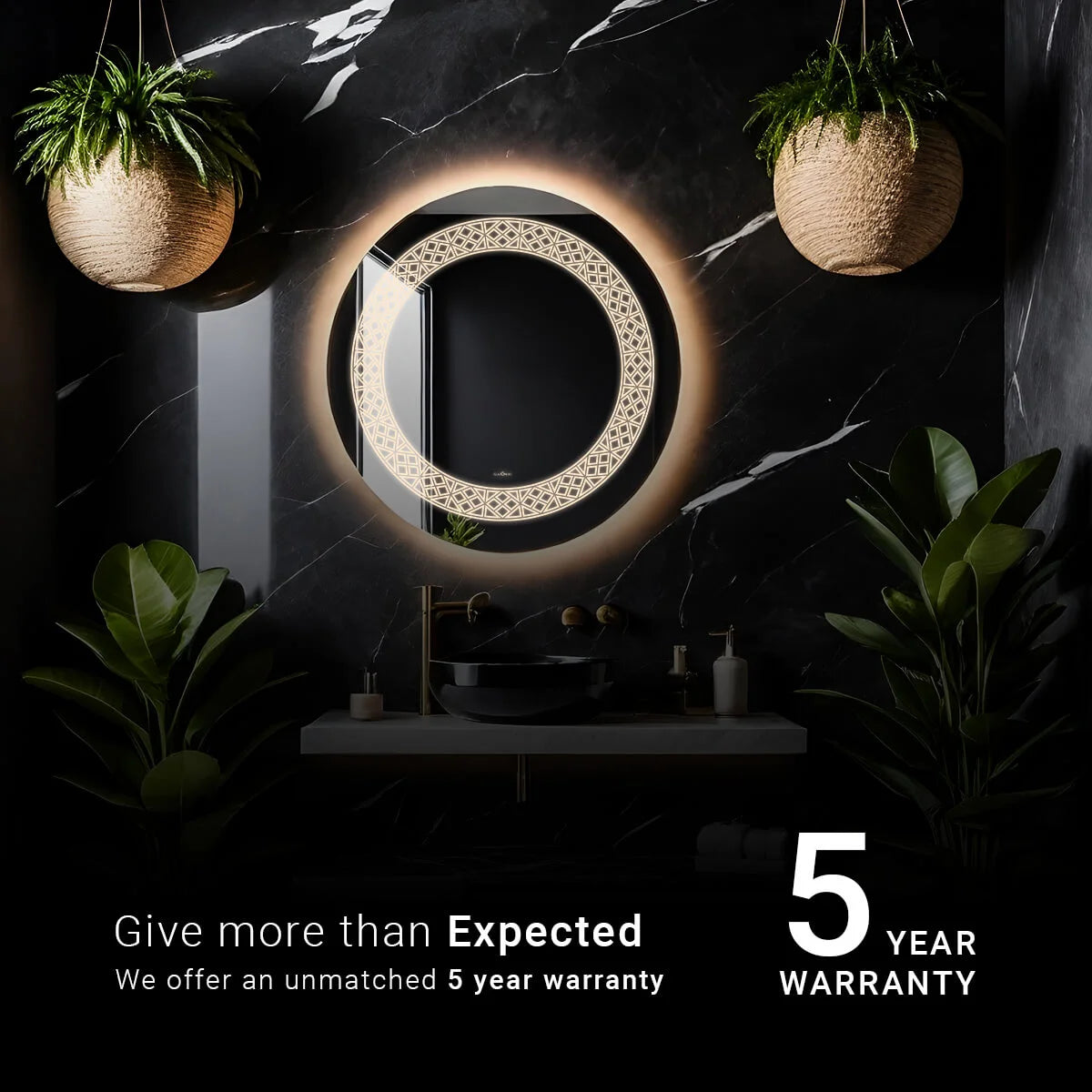 Badge LED Glass Mirror