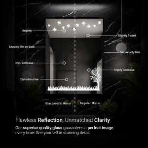 Nature's essence  Design Mirror With Lights | 5-Year Warranty, Premium Quality, Customizable LED Lighting | Glazonoid
