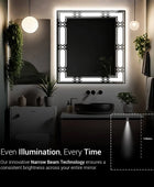 Argyle Border Design Mirror With Lights | Rectangle-Shaped | 5-Year Warranty, Premium Quality, Customizable LED Lighting