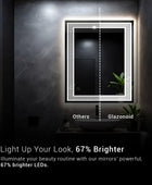Bestrew Border Design Mirror With Lights | 5-Year Warranty, Premium Quality, Customizable LED Lighting | Glazonoid