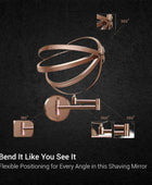 Round Shaving Mirror | 3X Magnification | Shatterproof Glass | Adjustable arm