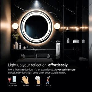 Dual Ring Light Mirror | 5-Year Warranty, Premium Quality | For Extra Face Glow | Extra Bright Lights | Glazonoid