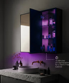 Triple Door Cabinets | Matt Black Finish | UV Light Enabled
