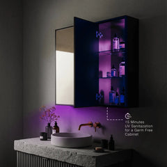 Triple Door Cabinets | Matt Black Finish | UV Light Enabled