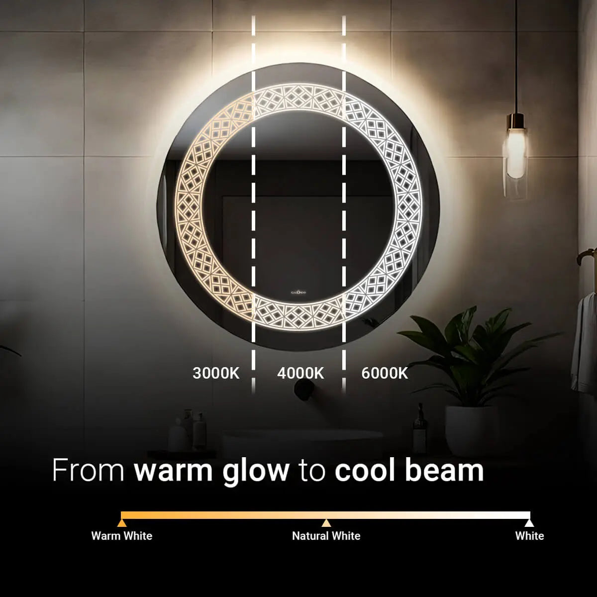 Badge LED Glass Mirror