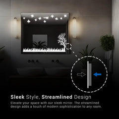 Nature's essence  Design Mirror With Lights | 5-Year Warranty, Premium Quality, Customizable LED Lighting | Glazonoid