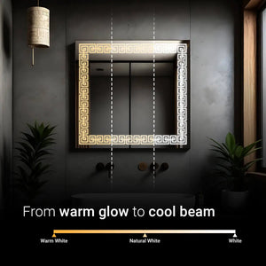 Greek Key LED Light Mirror