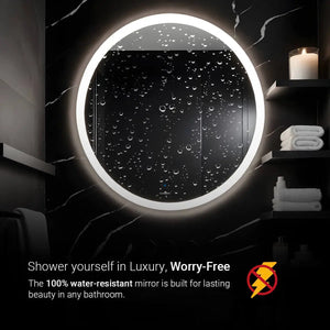 Round LED Bathroom Mirror | Bezel-Less