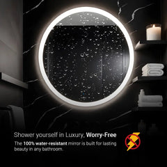 Bezel-Less Round | High intensity LED Mirror | 5-Year Warranty, Premium Quality, Customizable LED Lighting