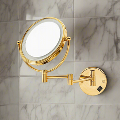 Round Coloured LED Shaving Mirror | 3X Magnification