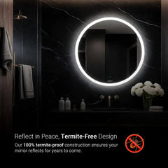 Bezel-Less Round | High intensity LED Mirror | 5-Year Warranty, Premium Quality, Customizable LED Lighting