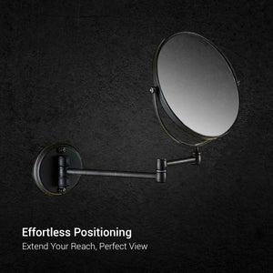 Round Shaving Mirror | 3X Magnification | Adjustable Arm