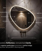 Modern-Shaped LED Mirror | 5-Year Warranty, Premium Quality, Customizable LED Lighting | Glazonoid