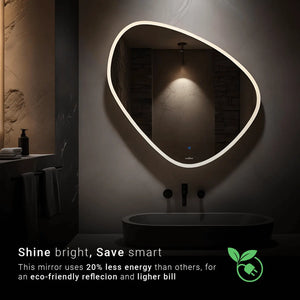 Modern LED Bathroom Mirror | Asymmetric Design