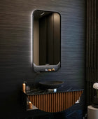 Metal Mirror with Shelf | PVD Stainless Steel Frame | Waterproof
