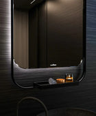 Metal Mirror with Shelf | PVD Stainless Steel Frame | Waterproof