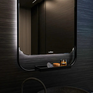 Metal Mirror with Shelf | PVD Stainless Steel Frame