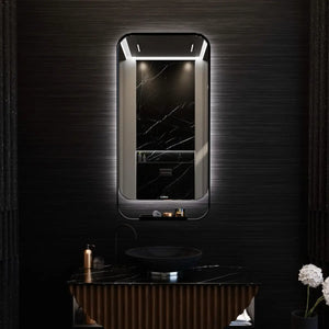 Metal Mirror with Shelf | PVD Stainless Steel Frame