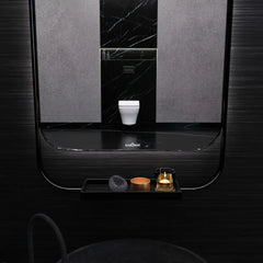 Metal Mirror with Shelf | PVD Stainless Steel Frame | Waterproof