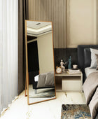 Body Length Standing Mirror | Stainless Steel | Premium Quality | Sturdy Stand | Glazonoid