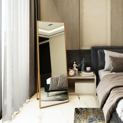 Body Length Standing Mirror | Stainless Steel | Premium Quality | Sturdy Stand | Glazonoid