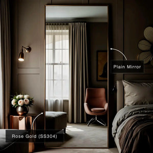 Stainless Steel Framed Mirror | Corrosion Free | Premium Quality | Glazonoid