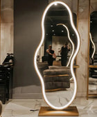 Self Standing Mirror with Base | SS304 | Wavy