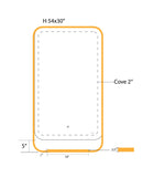 Metal Mirror with Shelf | PVD Stainless Steel Frame | Waterproof