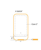 Metal Mirror with Shelf | PVD Stainless Steel Frame | Waterproof