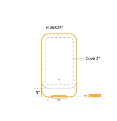 Metal Mirror with Shelf | PVD Stainless Steel Frame | Waterproof