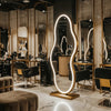 Self Standing Mirror with Base | SS304 | Wavy
