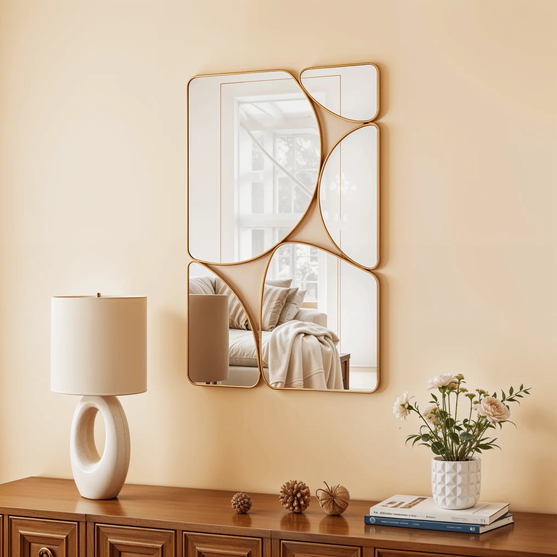 Multi Pebble Mirror | SS-304 | Corrosion Free | Waterproof